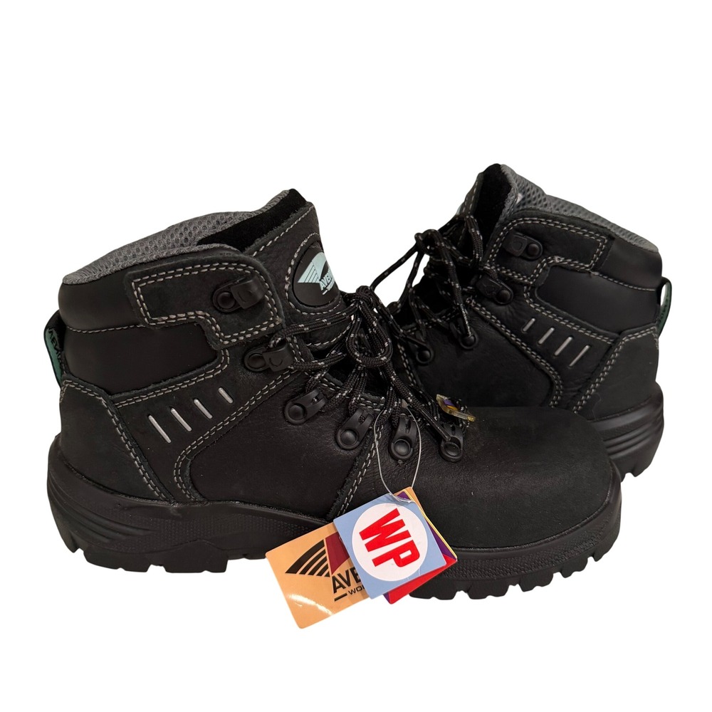 Avenger Safety Footwear A7450 Composite Toe 6" Waterproof Boot Women's‎ 6W Black - Picture 3 of 10